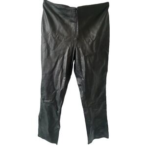 Rem Garson Womens Size 10 Pants Genuine Leather Black Butter Soft Moto